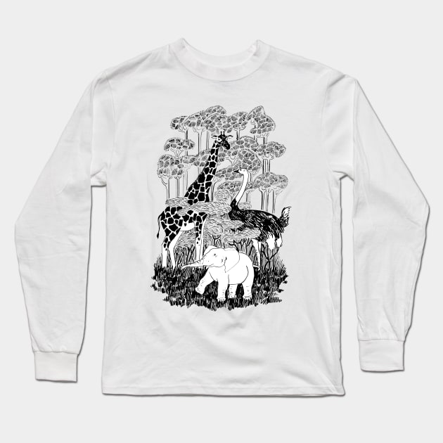 elephant Long Sleeve T-Shirt by VicaVeresk